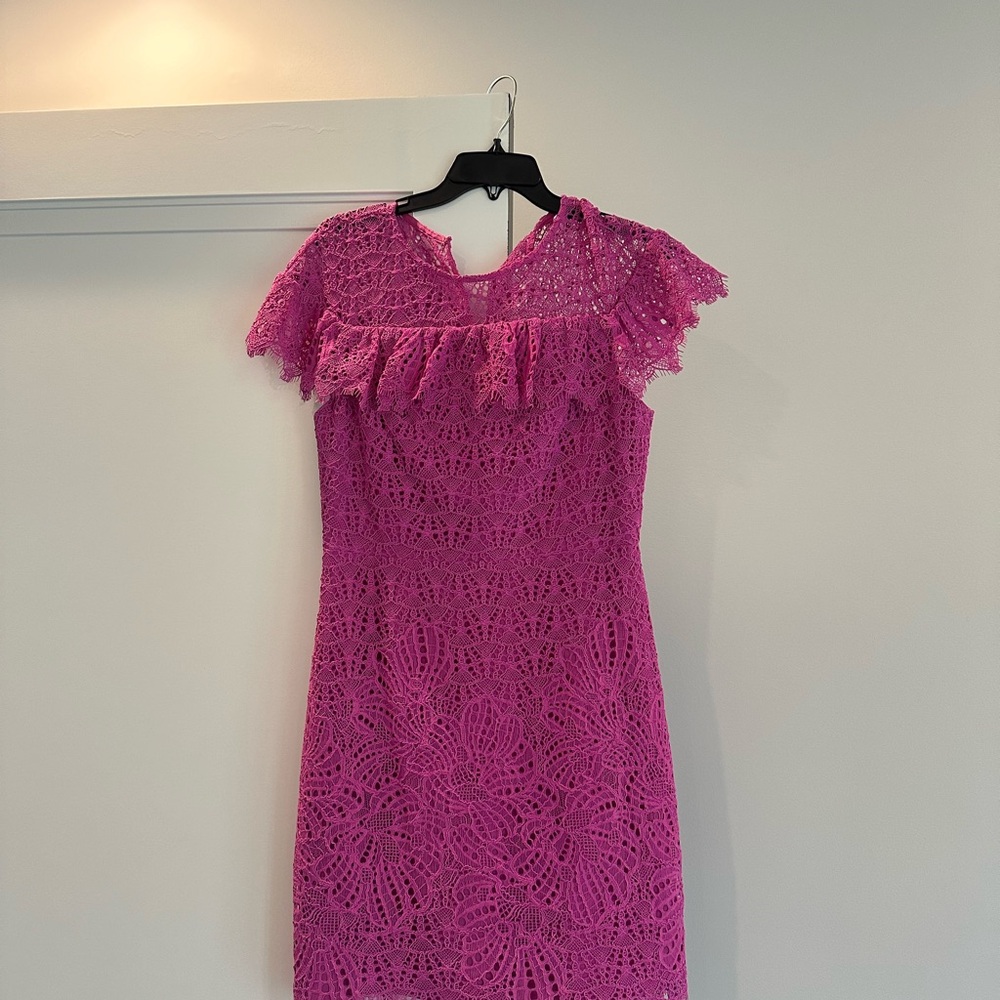 Elegant Pink Lace Dress